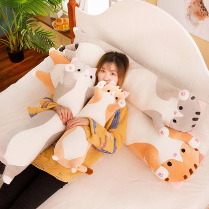 Plush Long Cat Body Pillow