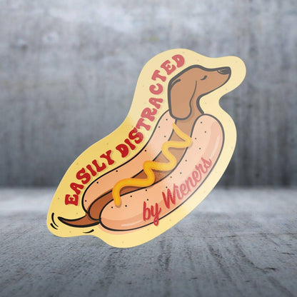 Two Feet Treats - Easily Distracted By Dachshund - Sticker