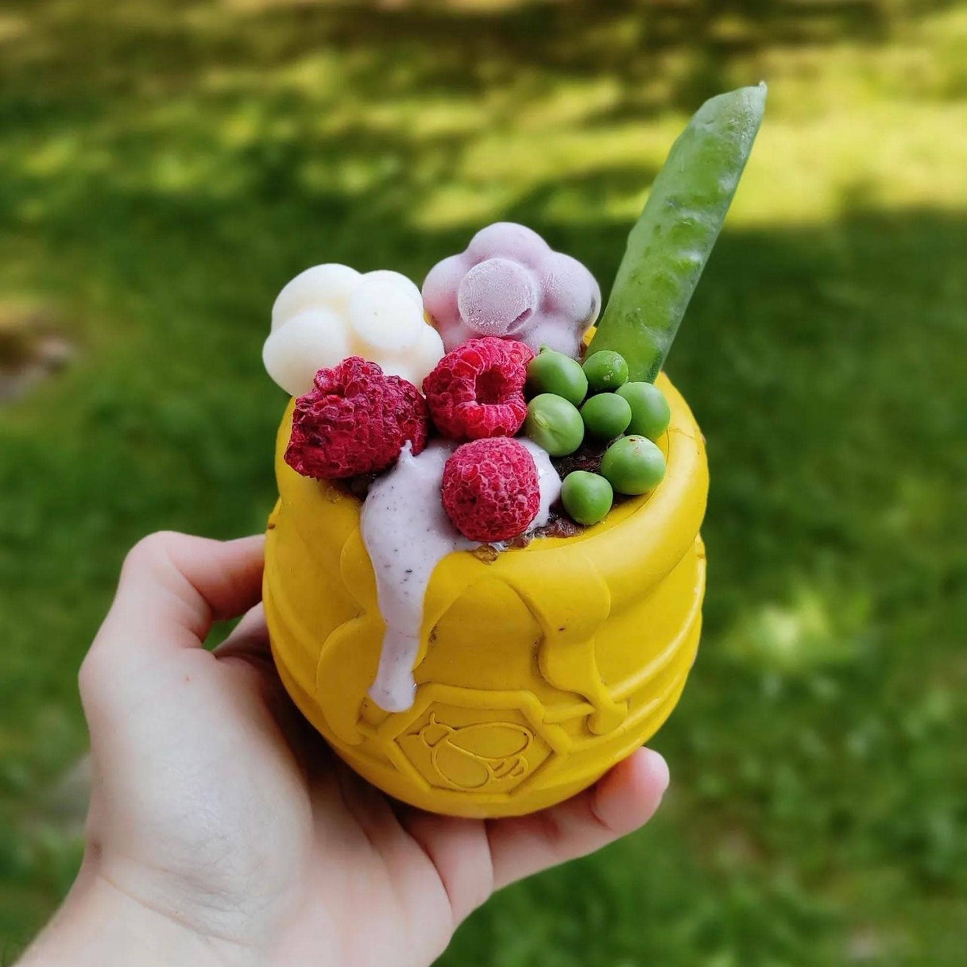 SodaPup - Large PUP-X Honey Pot Treat Dispenser - Yellow / Large - Doot's Pet LLC Collars For A Cause