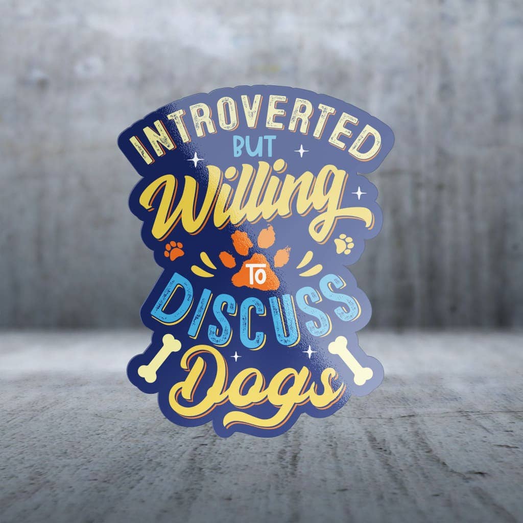 Two Feet Treats - Introverted Dog Lover - Sticker