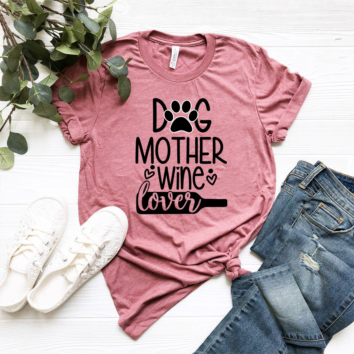DT0608 Dog Mother Wine Lover