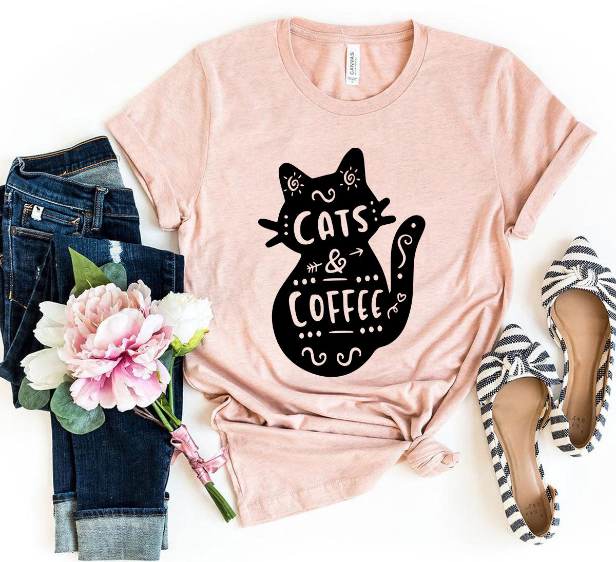 Cat And Coffee T-Shirt