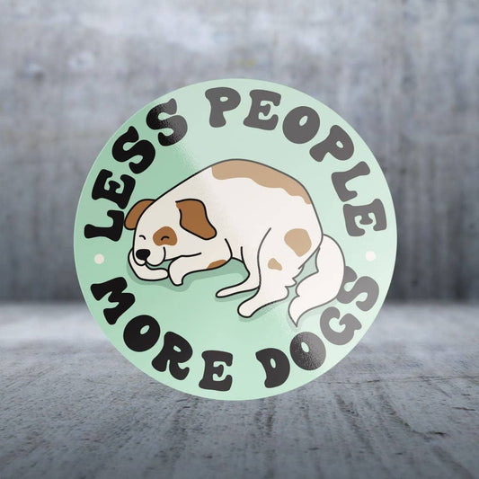 Two Feet Treats - Less People, More Dogs - Sticker