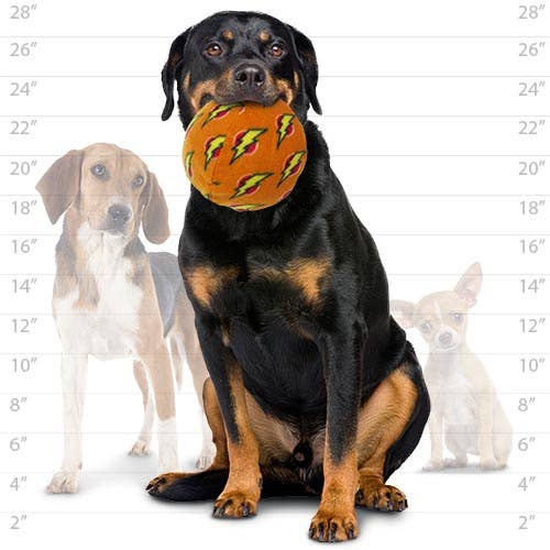 Tuffy Dog Toys - VIP Products - Mighty Ball - Large Orange, Squeaky Dog Toy, No Stuffing - Doot's Pet LLC Collars For A Cause