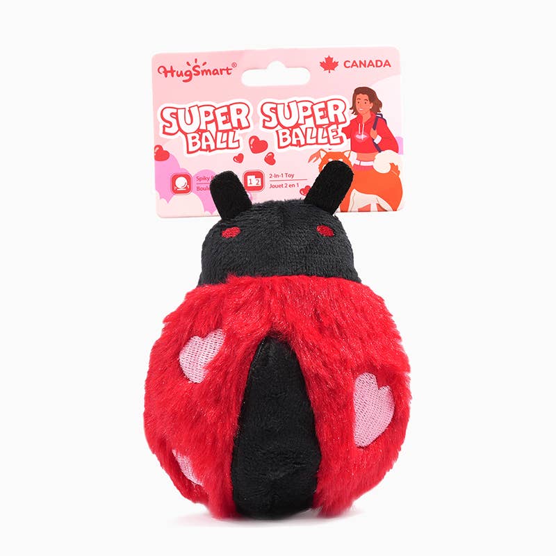 Hugsmart Products Inc - HugSmart Pet - Woof Love  | Love Bug - Dog Ball Toy