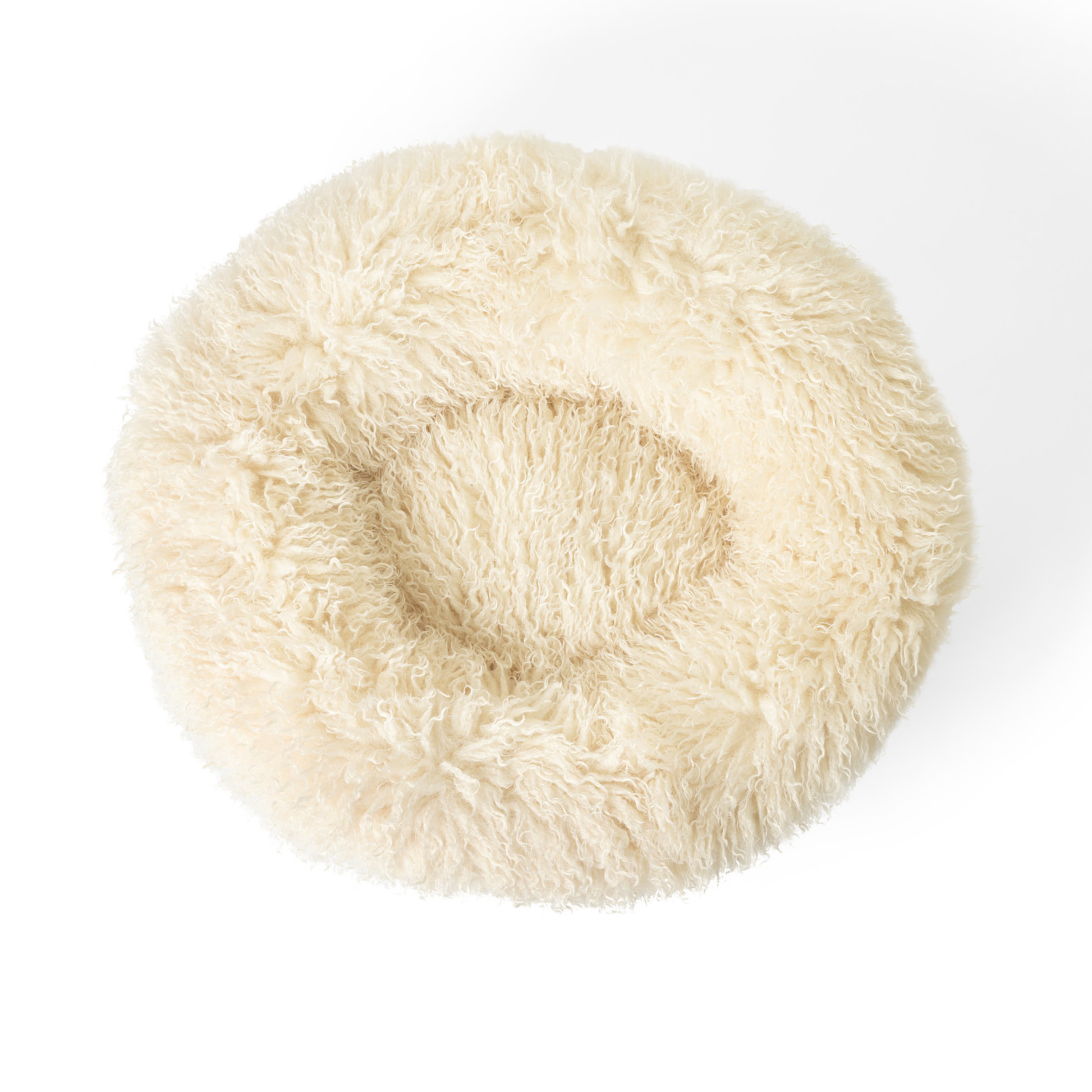 PupPouf™ Luxe Faux Fur Donut Dog Bed - Plush Sheep Ivory - Doot's Pet LLC Collars For A Cause