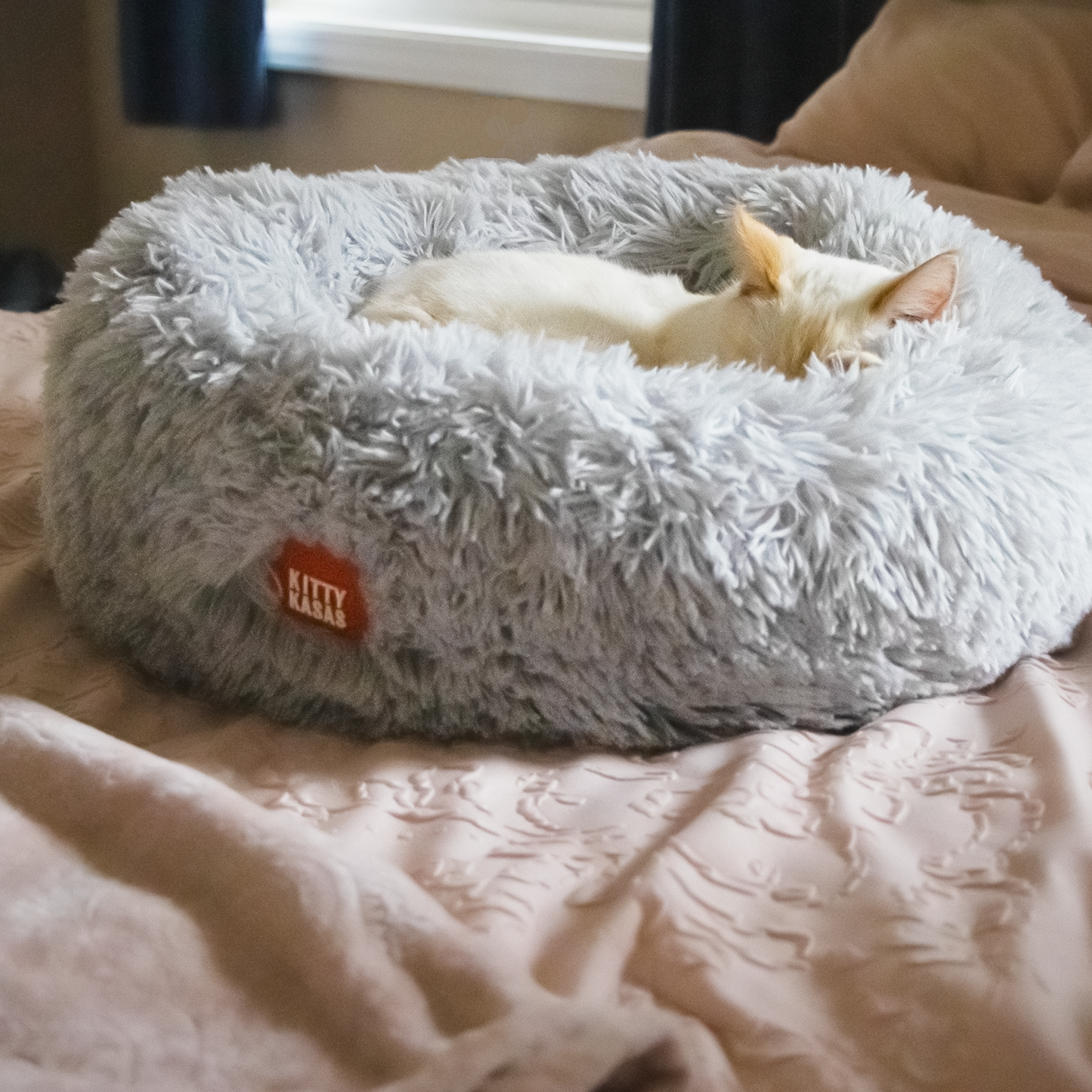 Kitty Kasa Plush Donut Cat Bed - Doot's Pet LLC Collars For A Cause
