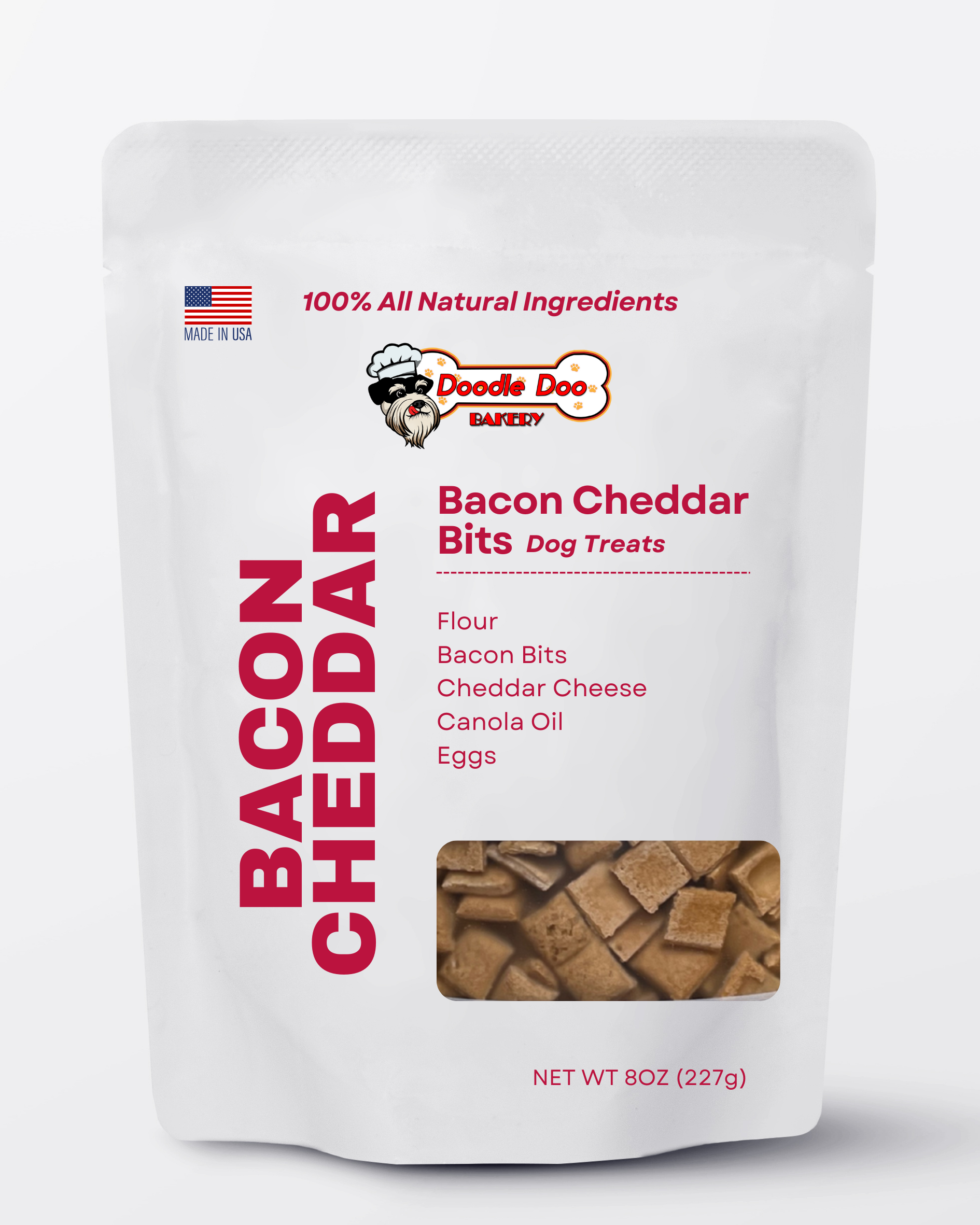 Homemade Dog Treats - 🥓 Bacon Cheddar Bits Treat 1/2lb - Doot's Pet LLC Collars For A Cause