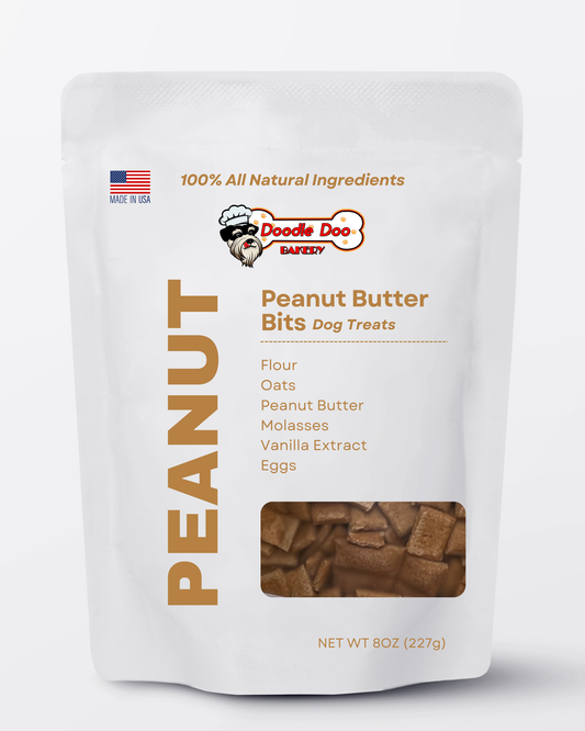 Homemade Dog Treats - 🥜 Peanut Butter Bits Dog Biscuits 1/2lb - Doot's Pet LLC Collars For A Cause