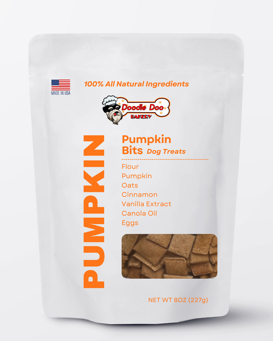 Homemade Dog Treats - 🎃 Pumpkin Bits Dog Biscuits 1/2lb - Doot's Pet LLC Collars For A Cause