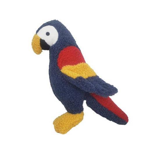 Barker's Bowtique - Mickie the Macaw Wildlife Fleece Dog Toy