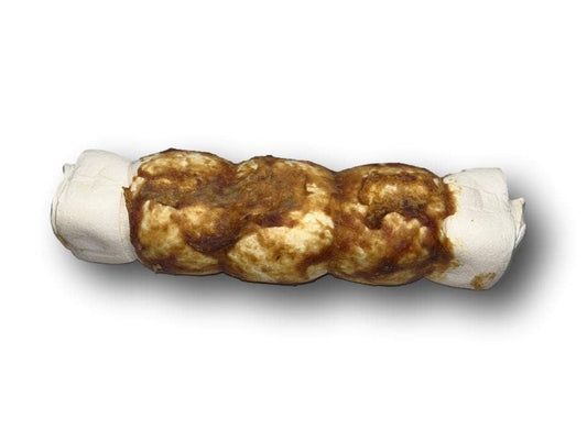 Healthy Dog Chews - Beef Cheek Rolls 10”- 12” Chicken Wrapped (BC1012ROCH) - Single