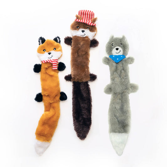 ZippyPaws - Skinny Peltz 3- pack Large Americana - Dog Toy