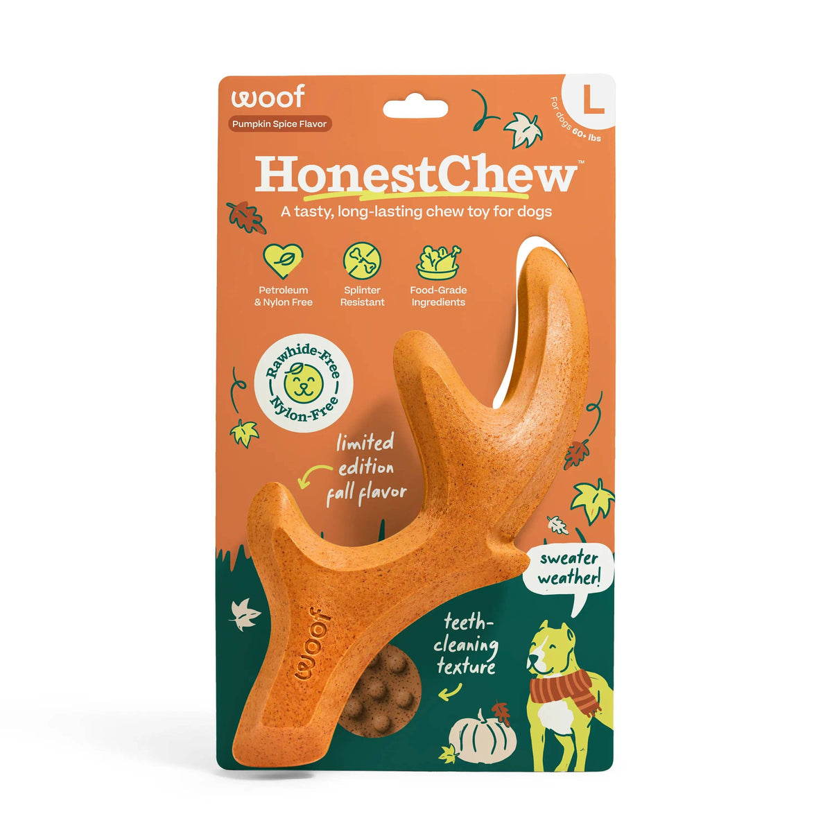 WOOF Pumpkin Spice Honest Chew Antler
