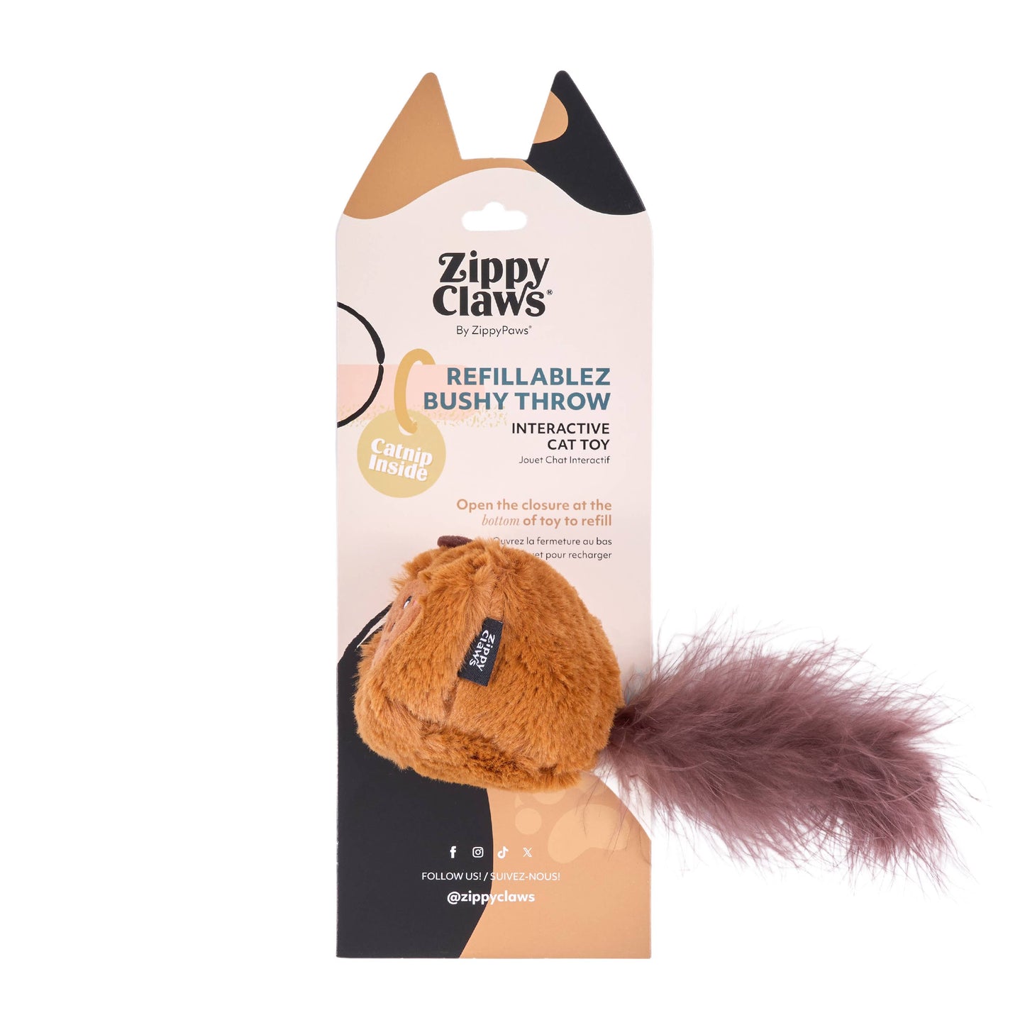 ZippyPaws - ZippyClaws® Refillablez Bushy Throw - Squirrel