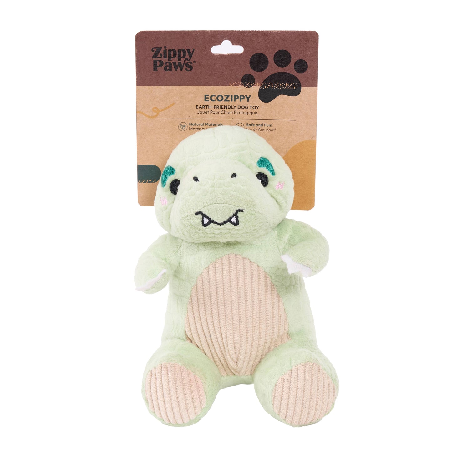 ZippyPaws ecoZippy Dinoz T-Rex Plush Dog Toy