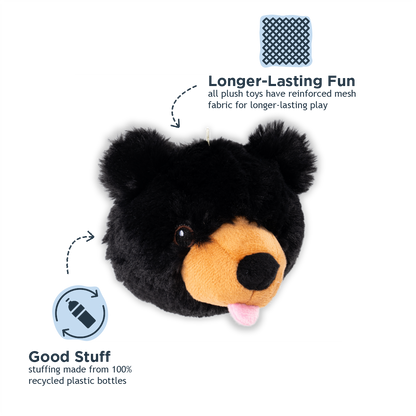 Tall Tails - Black Bear 2-in-1 Fetch Ball Dog Toy