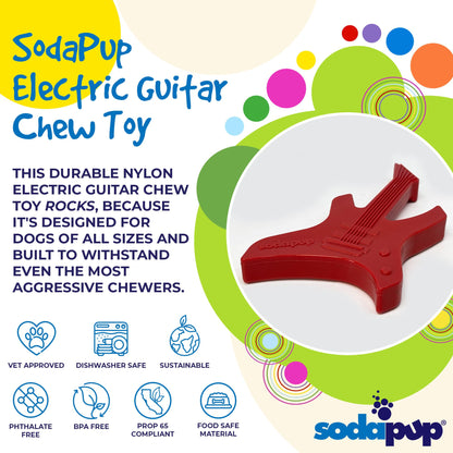 SodaPup - Electric Guitar Ultra Durable Nylon Dog Chew Toy for Aggress
