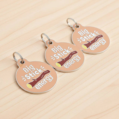 Bad Tags - Adventure Dog ID Tag Personalize - Big Sticker Energy  - Large / Engraved QR Code