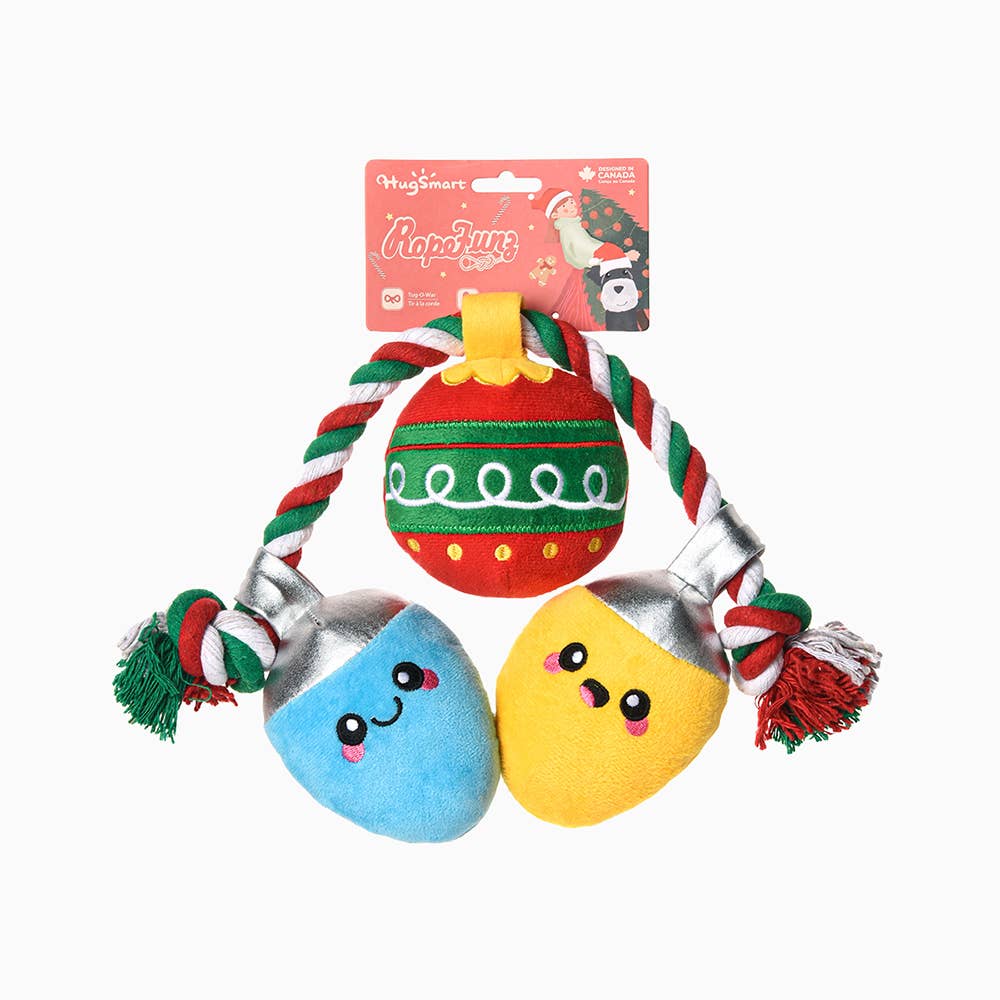 Hugsmart Products Inc - HugSmart Pet - Happy Woofmas | Christmas Light - Rope Toy