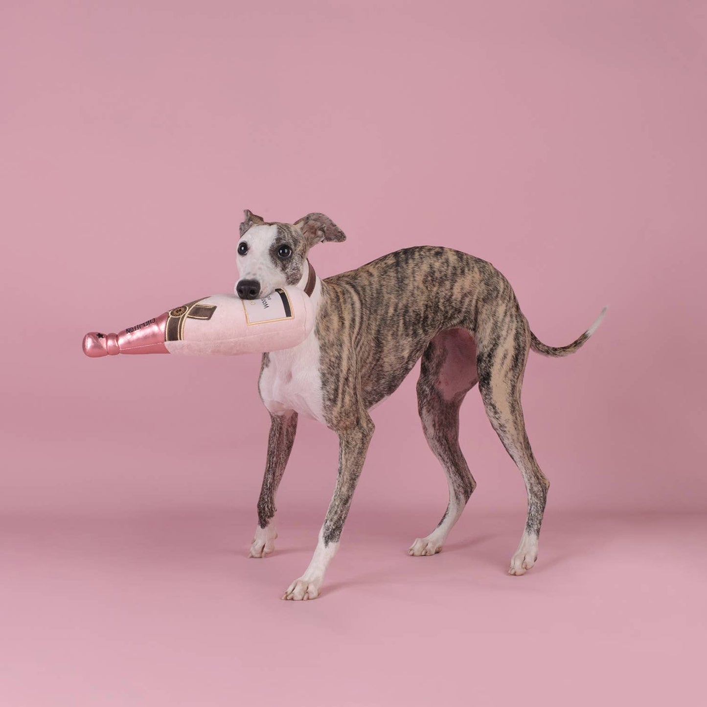 CHEWFFON - CHEWFFON Pink Champagne Bottle Plush Squeaky Dog Toy