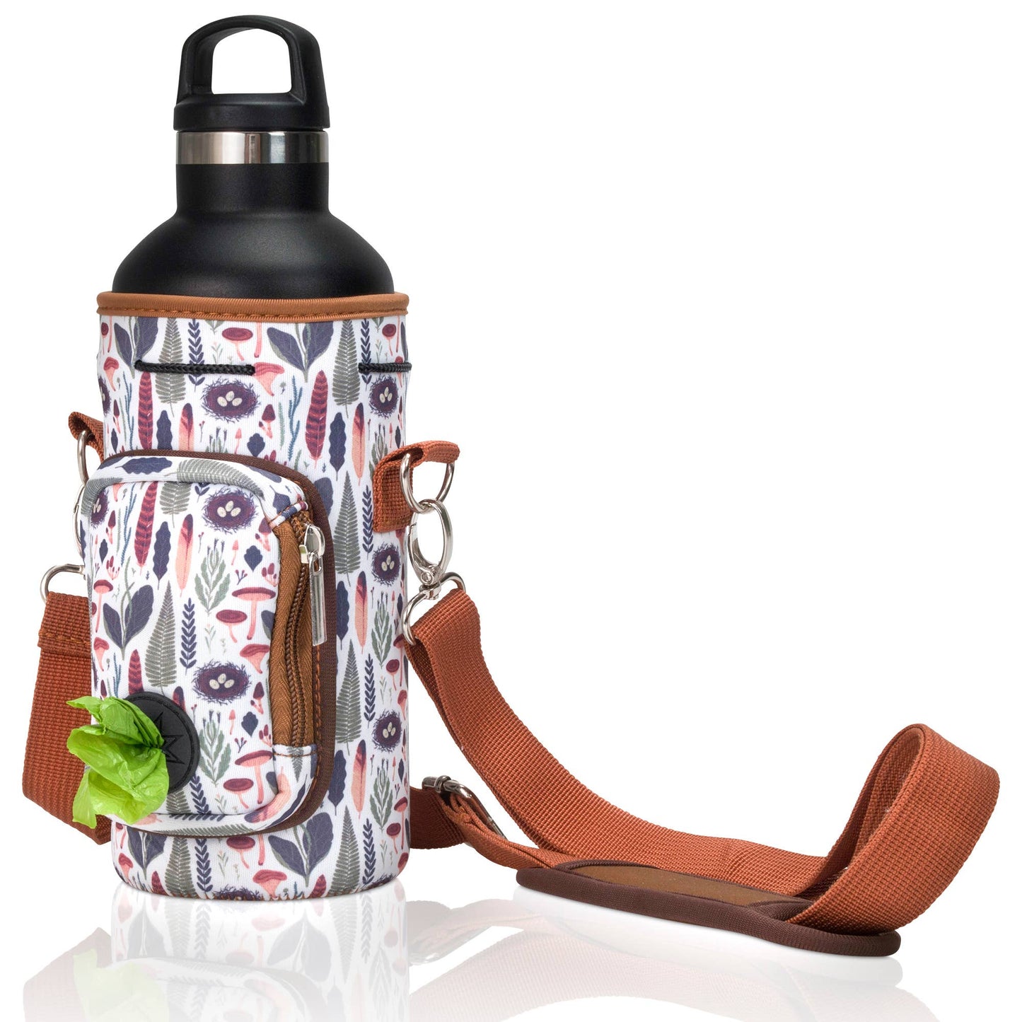 MADE EASY KIT - Dog Water Bottle Carrier w/ Poop Bag Pocket - 32oz Large