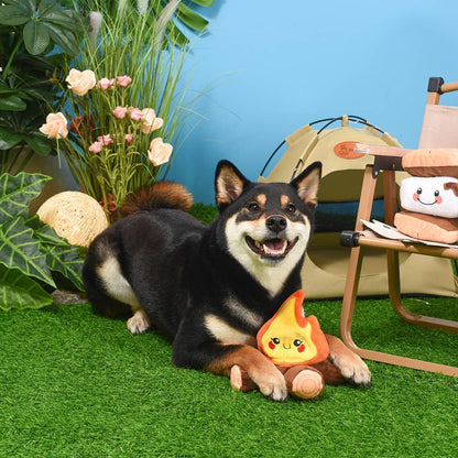 Hugsmart Products Inc - HugSmart Pet - Camping Pups | Campfire - Dog Plush Toy