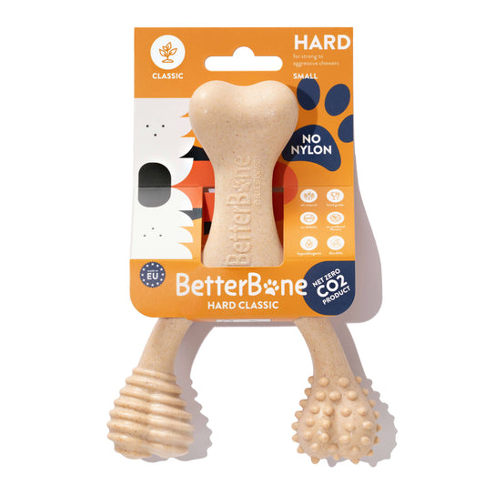 BetterBone Natural Dog Chews - BetterBone HARD -Durable, All-Natural, No Nylon, Sustainable - Beef / Small (dogs under 25 lbs)