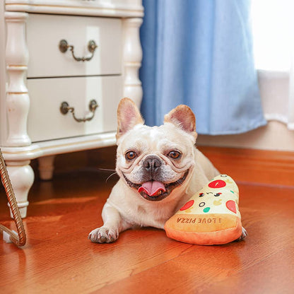 Hugsmart Products Inc - HugSmart Pet - Food Party | Pizza - Dog Plush Toy