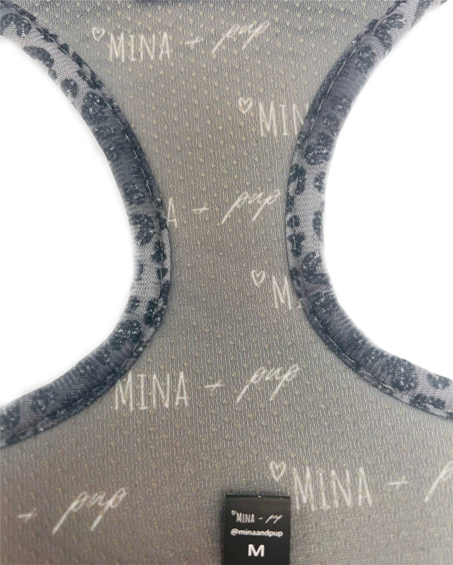 Mina + Pup - YOU’RE SO GLAM ADJUSTABLE SILVER OMBRE DOG CAT HARNESS - XXS