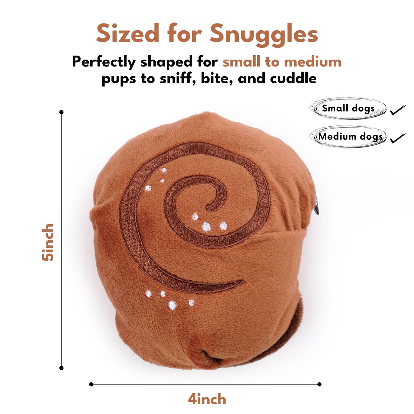 CHEWFFON - CHEWFFON Cinnamon Roll Squeaky Snuffle Toy