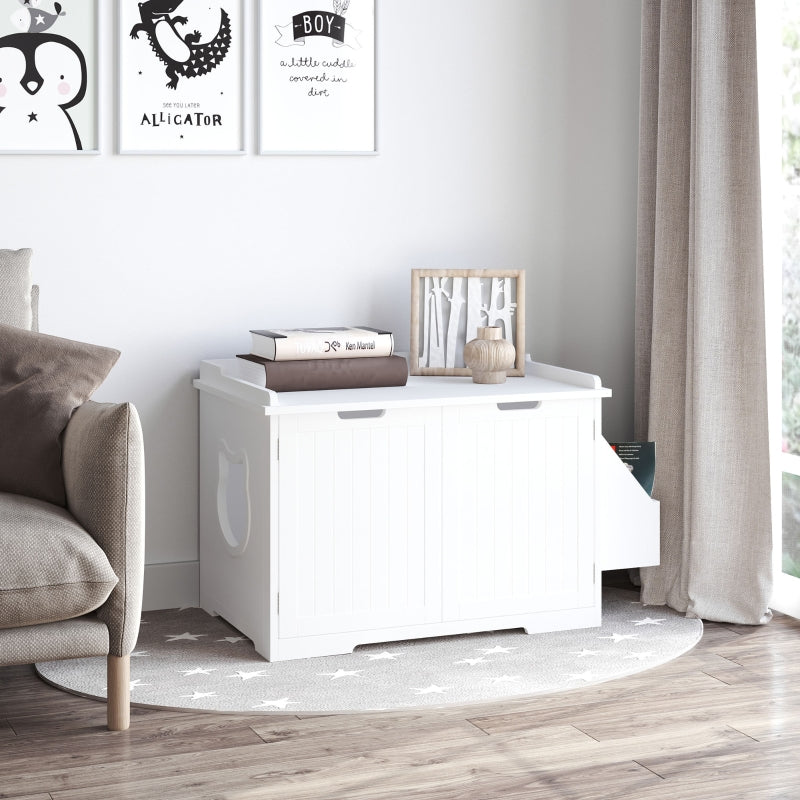 Cat Litter Box Nightstand End Table Enclosure