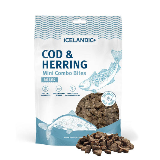 Icelandic+ - Cod & Herring Mini Combo Bites Treats for Cats