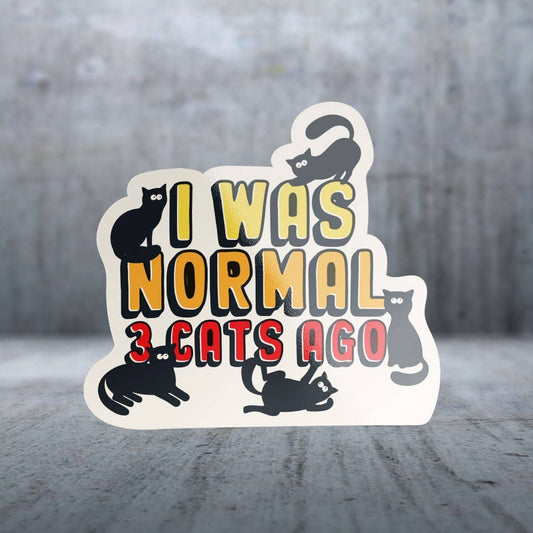 Two Feet Treats - I Was Normal 3 Cats Ago - Sticker