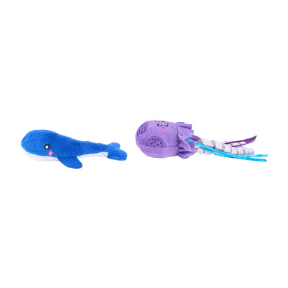 ZippyPaws - ZippyClaws® Mesh Mates 2-Pack - Jellyfish and Whale