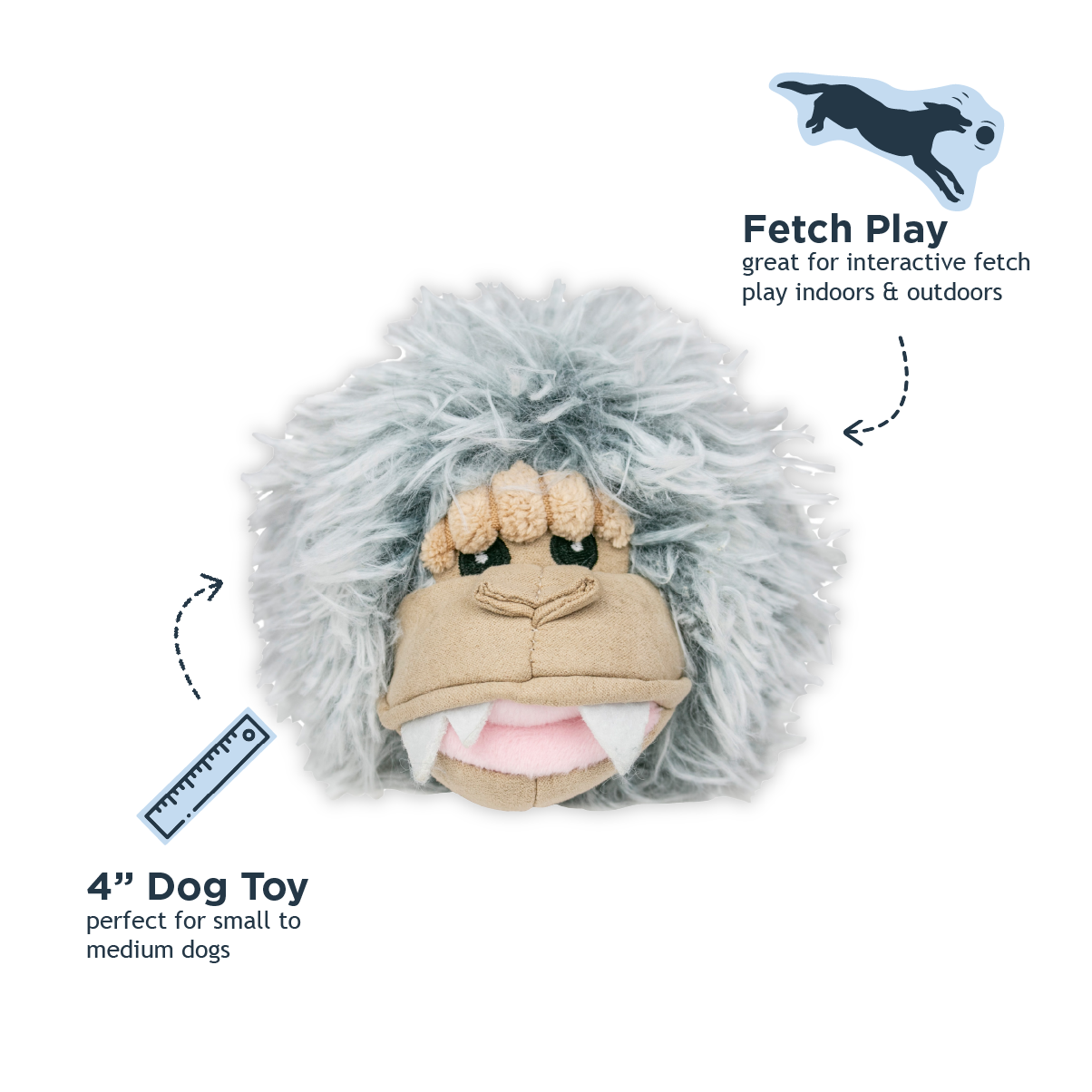 Tall Tails - Yeti 2-in-1 Fetch Ball Dog Toy