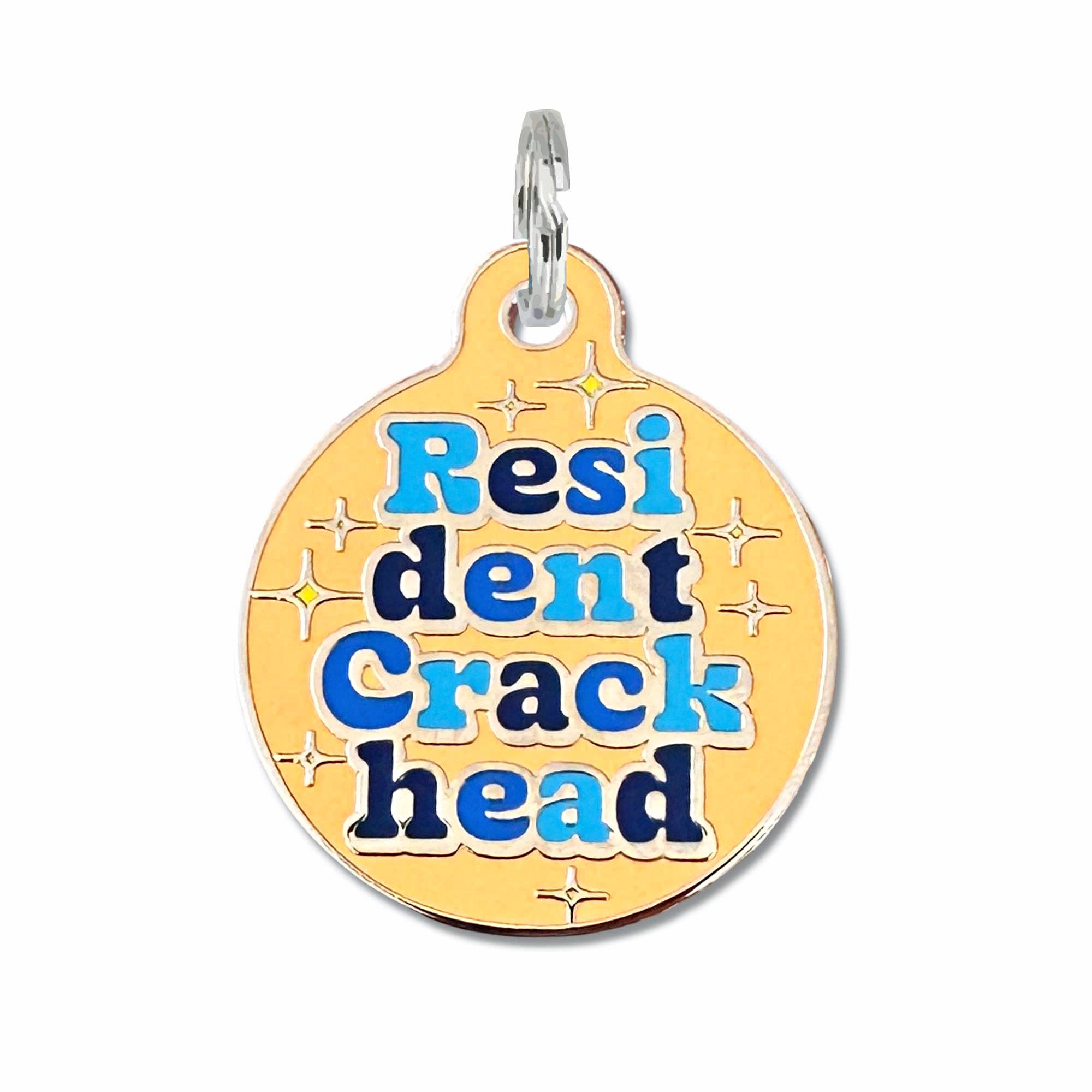 Bad Tags - Funny Dog Tag Charm w/ Scannable Code - Resident Crackhead ...