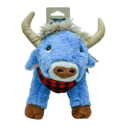 Tall Tails - Crunch Plush Blue Ox Dog Toy - 10"