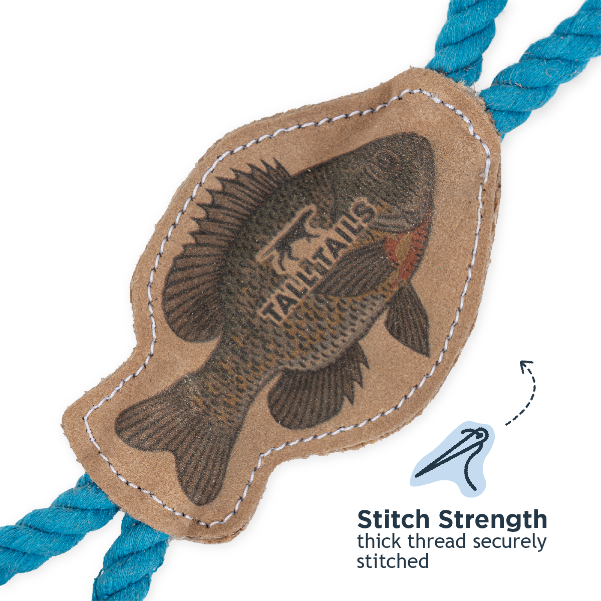 Tall Tails - Natural Leather Fish Tug Dog Toy