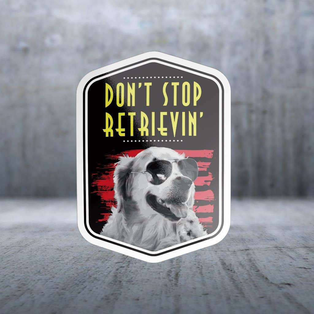 Two Feet Treats - Don't Stop Retreivin' - Sticker