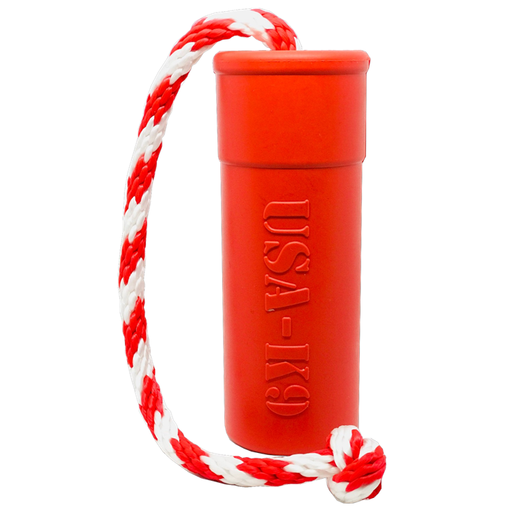USA-K9 Firecracker Durable Rubber Floating Training Dummy - Large - Red - Doot's Pet LLC Collars For A Cause