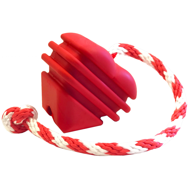 Large Rubber Heart on a String Toy - Doot's Pet LLC Collars For A Cause