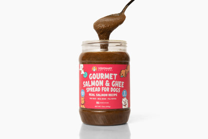 Salmon and Ghee Meat Spread | NEW 12oz Jar - Doot's Pet LLC Collars For A Cause