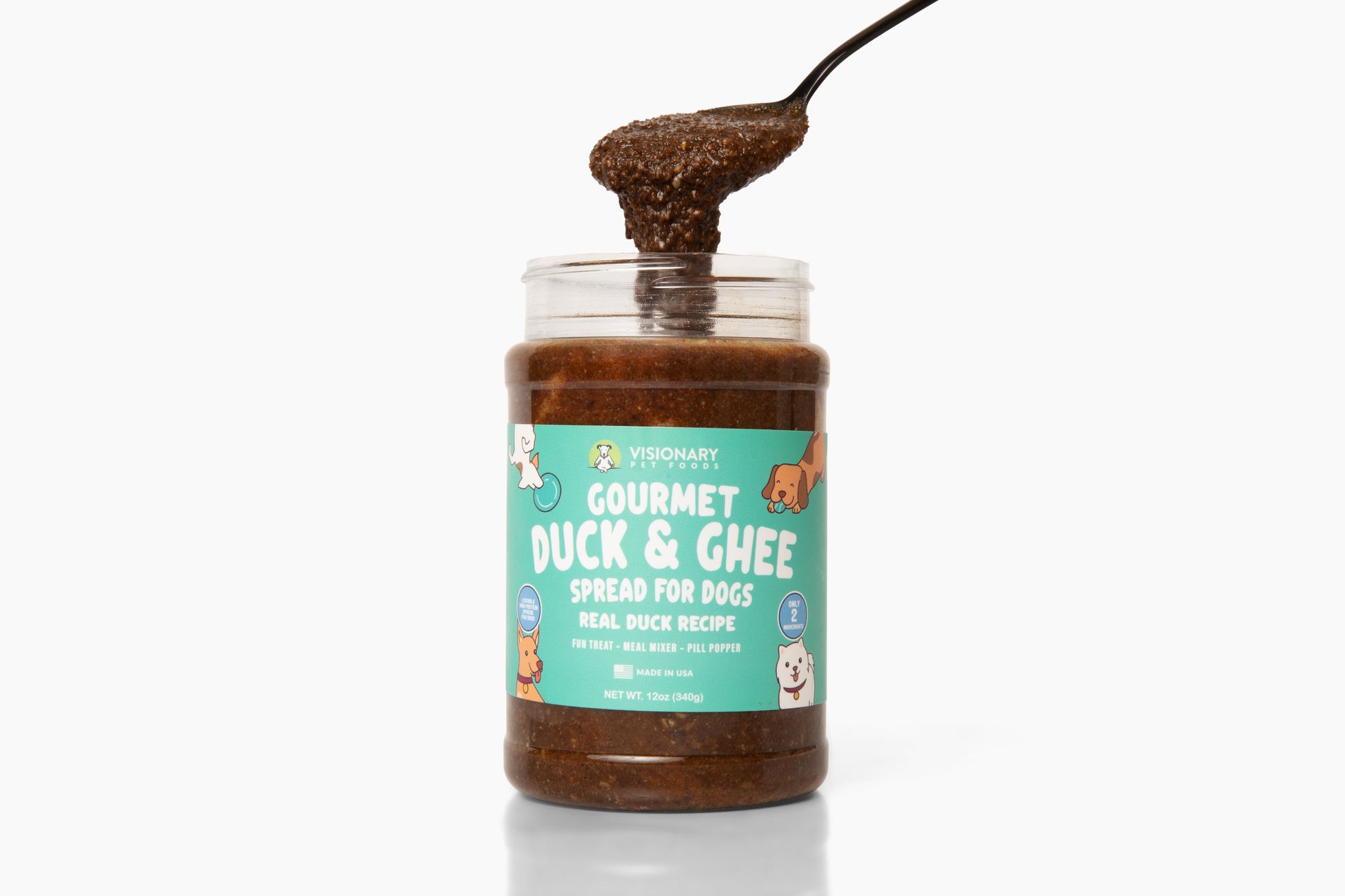 Duck and Ghee Meat Spread | NEW 12oz Jar - Doot's Pet LLC Collars For A Cause