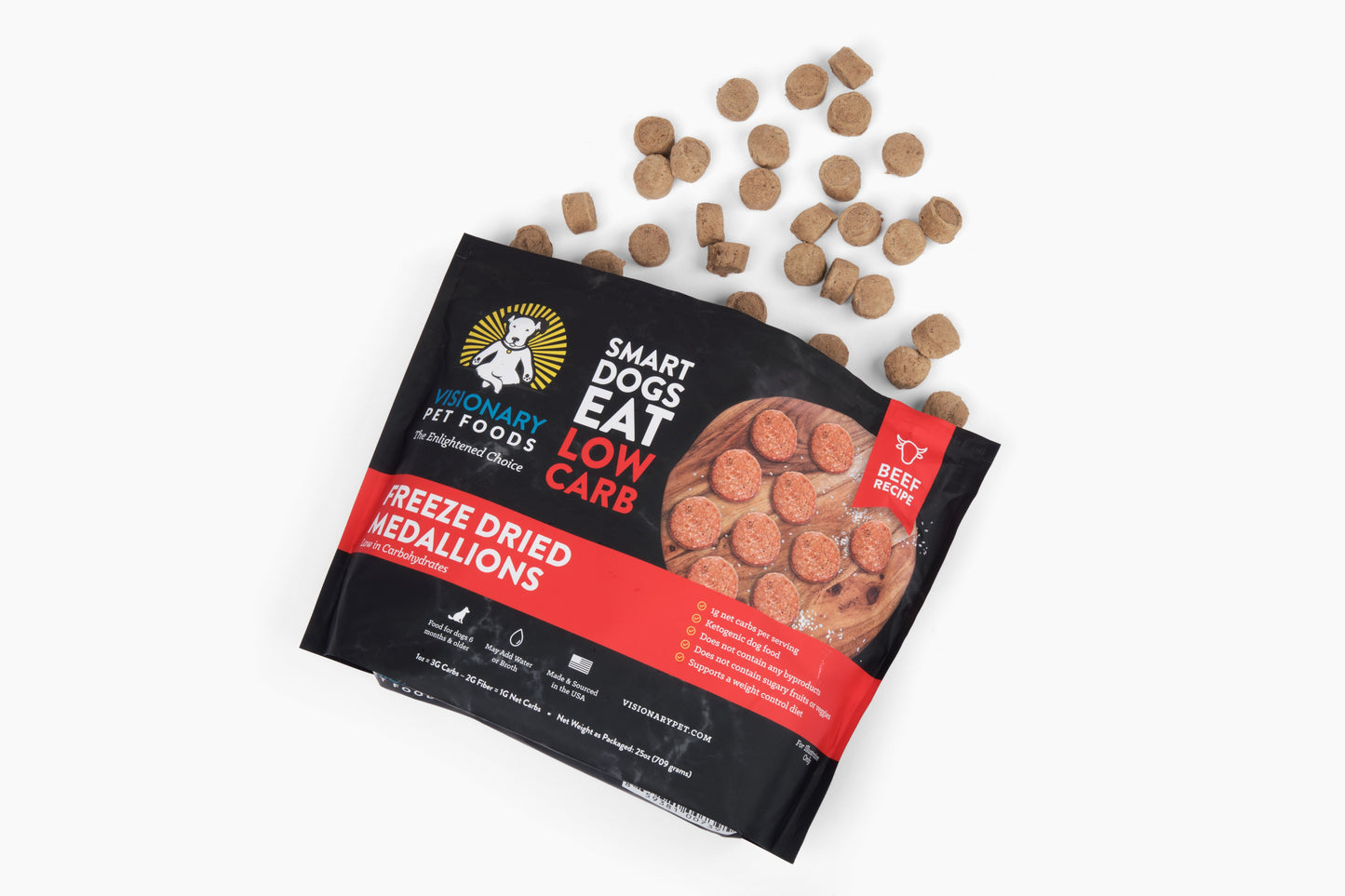 Freeze Dried Food | Beef Recipe | 25oz Bag - Doot's Pet LLC Collars For A Cause