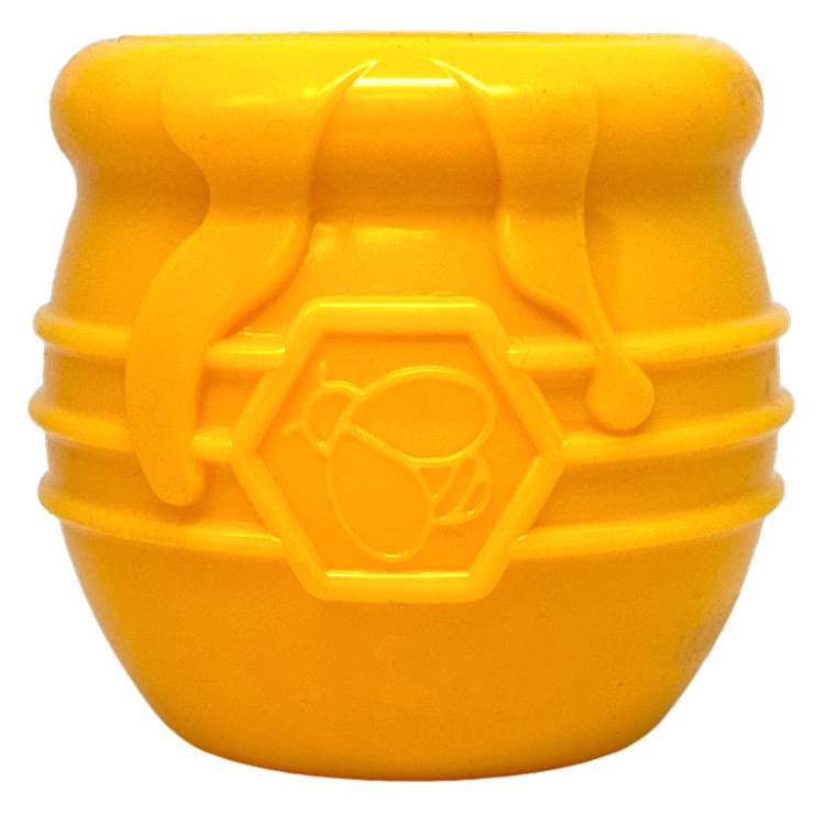 Honey Pot Dog eCup Treat Dispenser | Durable PUP-X Rubber Enrichment Toy | USA Made - Doot's Pet LLC Collars For A Cause