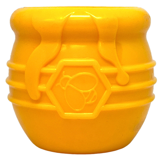 Honey Pot Dog eCup Treat Dispenser | Durable PUP-X Rubber Enrichment Toy | USA Made - Doot's Pet LLC Collars For A Cause