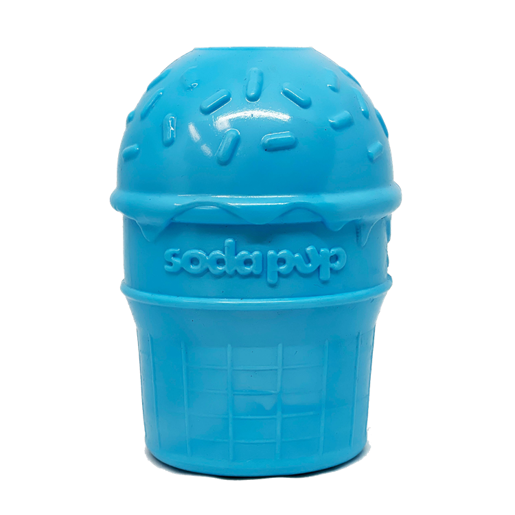 Ice Cream Cone Durable PUP-X Rubber eDispenser Chew Toy and Treat Dispenser - Doot's Pet LLC Collars For A Cause