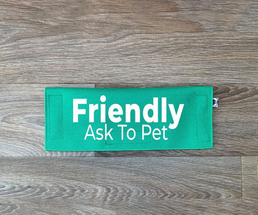 Friendly - Ask To Pet Leash Sign