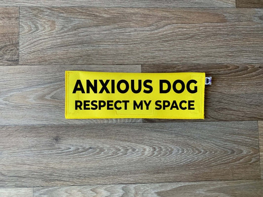 Anxious Dog - Respect My Space Leash Sign